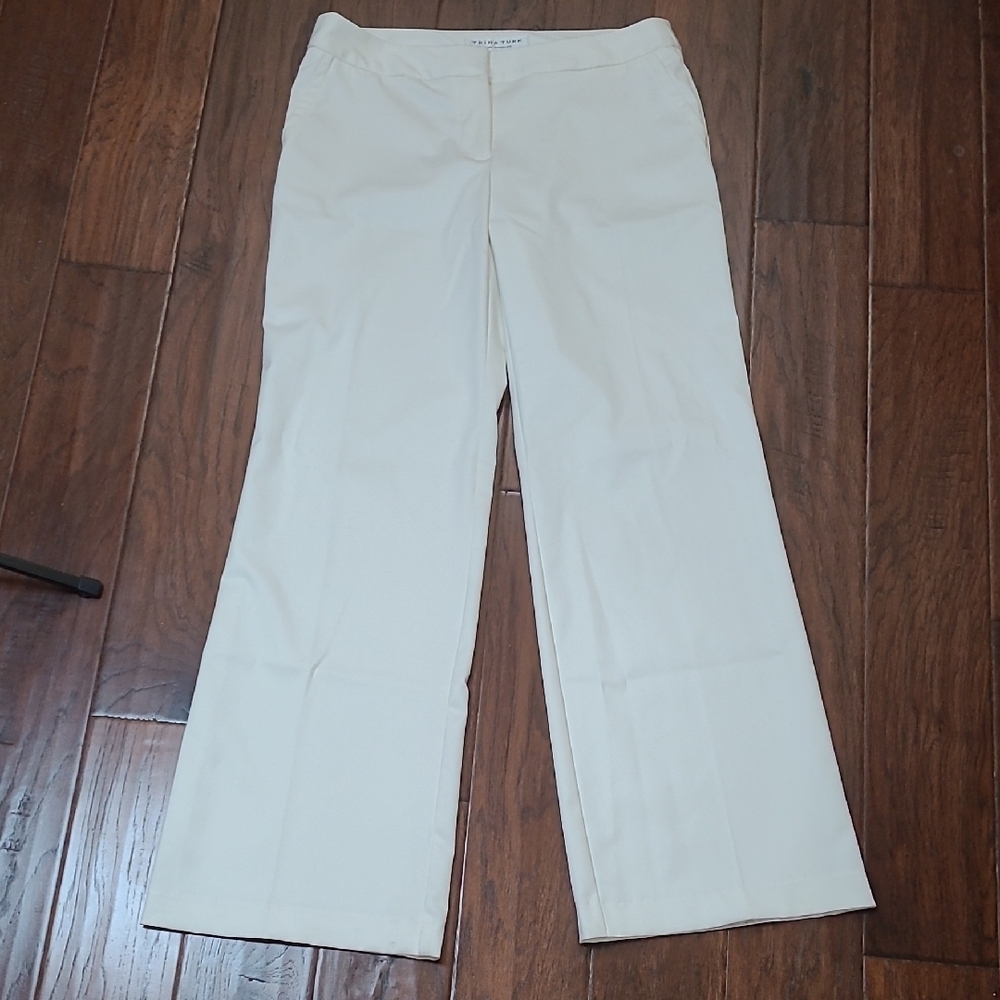 Trina Turk Cream Trousers size 12
